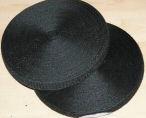 Black sewable loop backing, 2 inches wide, ideal for crafts and DIY projects.