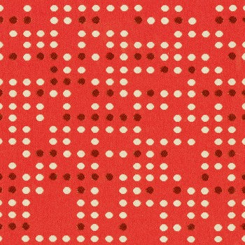 Culp Punch Card Red Contract Fabric