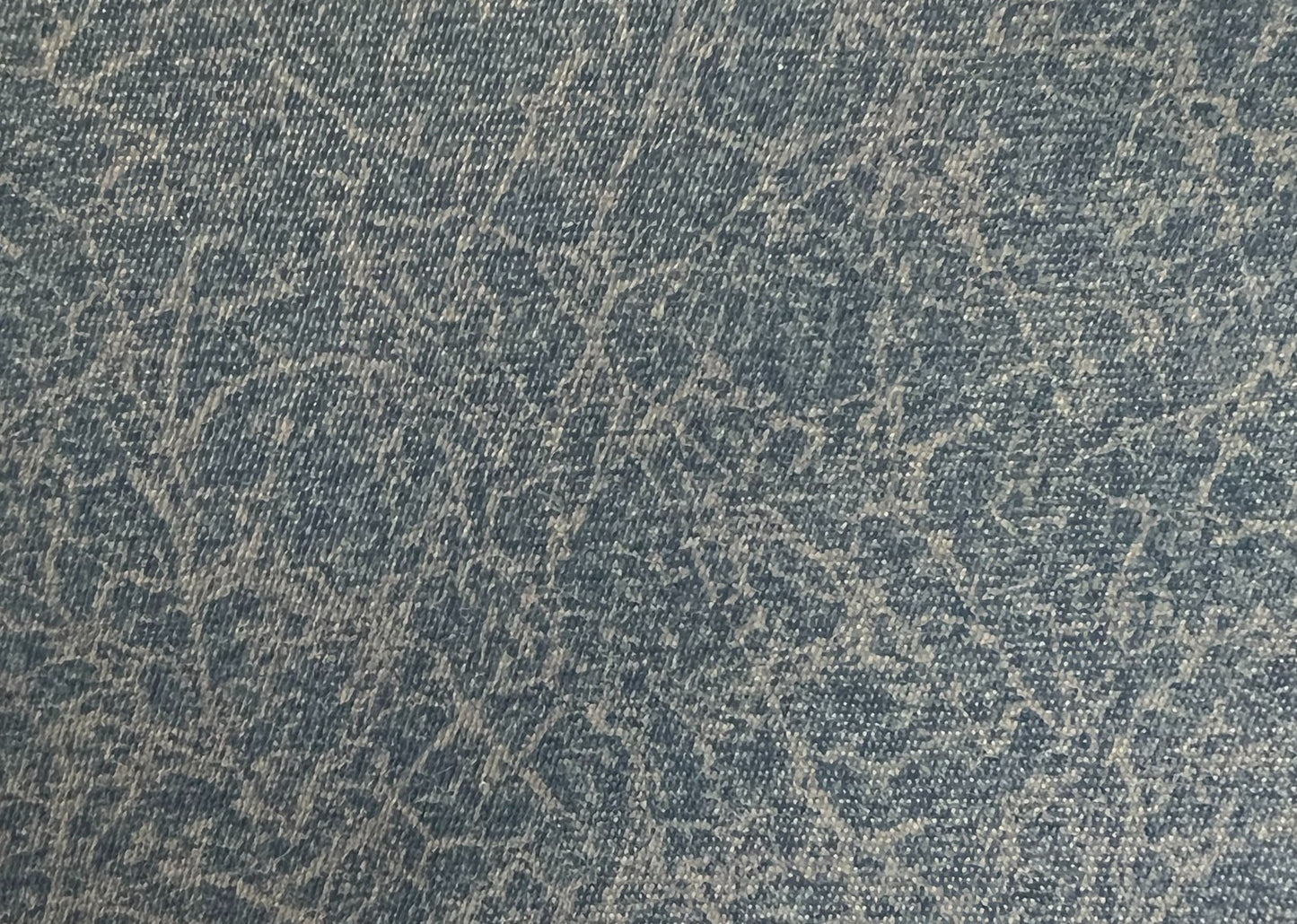 REN9212 Renaissance Blue Jade fabric swatch: textured blue and beige upholstery material.