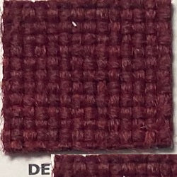 Duramax Deep Scarlet upholstery fabric swatch: rich burgundy textured weave.