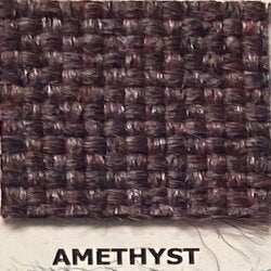 Duramax Amethyst upholstery fabric swatch: rich dark purple woven texture.