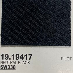 Neutral black automotive fabric swatch, code SW338.