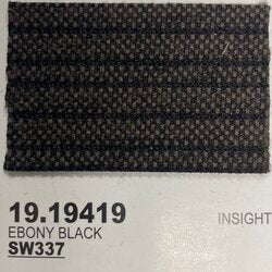Honda Insight Ebony Black (SW337) seat fabric swatch, 19.19419