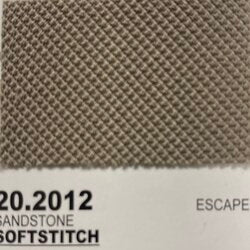 Sandstone Softstitch automotive fabric swatch, 20.2012 Ford Escape color.