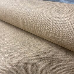 Natural tan burlap fabric roll, 10-yard cut, for crafting and décor projects.