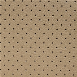 Hampton Saddle Perf Vinyl: Beige perforated vinyl fabric swatch.
