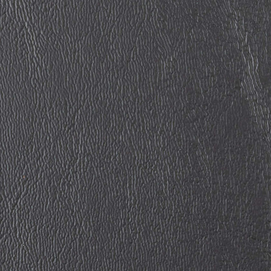 Sanibel Charcoal SAN130 vinyl fabric swatch: dark gray, textured surface.