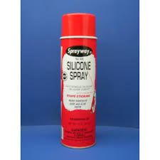 Sprayway Silicone Spray: Red can of silicone spray lubricant, stops sticking, ideal for various uses.