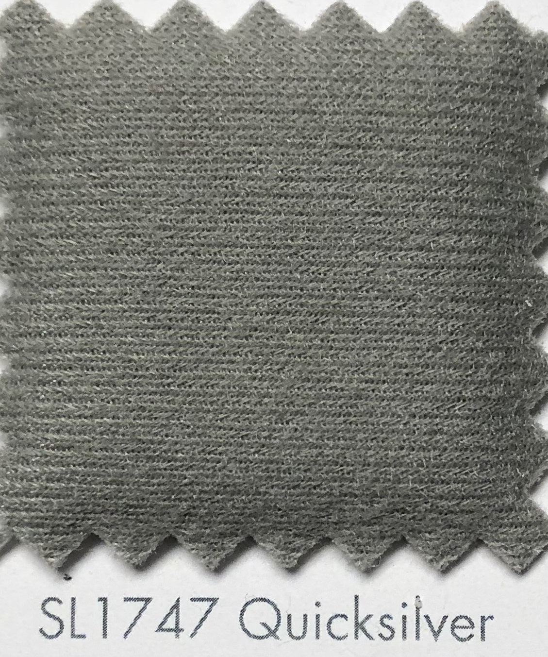 SL1747 Quicksilver Headliner Fabric swatch: gray, textured fabric sample.