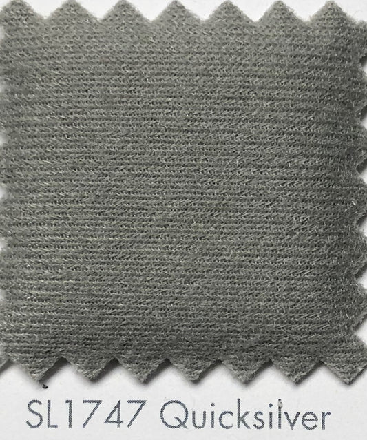 SL1747 Quicksilver Headliner Fabric swatch: gray, textured fabric sample.