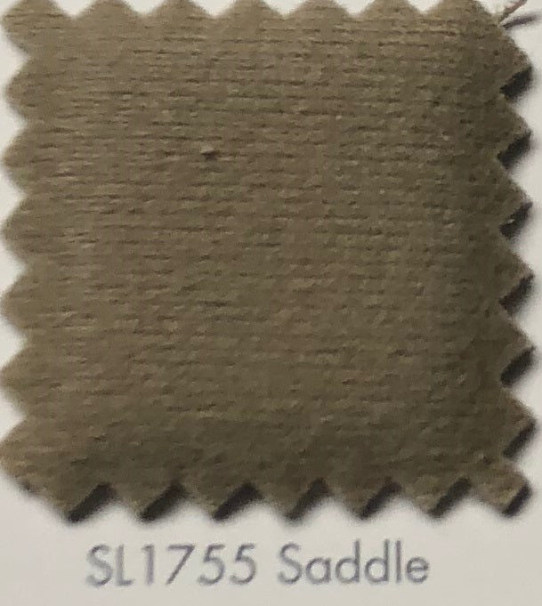SL1755 Saddle Headliner Fabric swatch:  Brown, textured fabric sample.