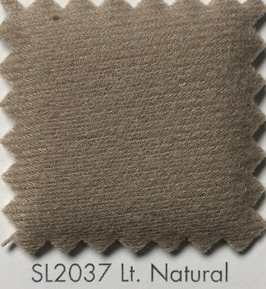 SL2037 Lt. Natural Headliner Fabric swatch: Light beige, textured automotive headliner material.