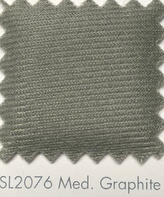 SL2076 Medium Graphite Headliner Fabric swatch: textured, medium gray fabric sample.