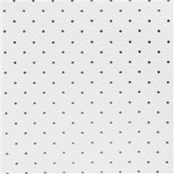 Hampton Snow White perforated leather, ideal for upholstery projects.