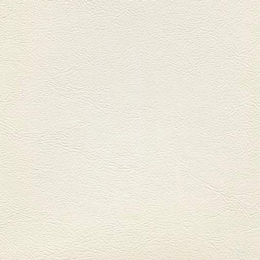 Sierra White Vinyl upholstery fabric sample: textured off-white finish.