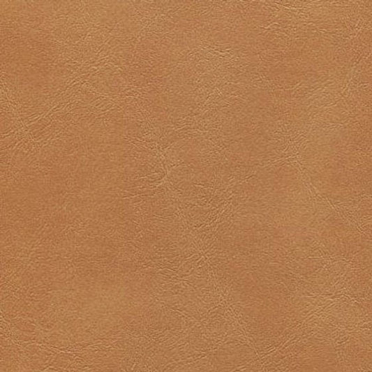 Tan leather-look upholstery material with a soft embossed grain