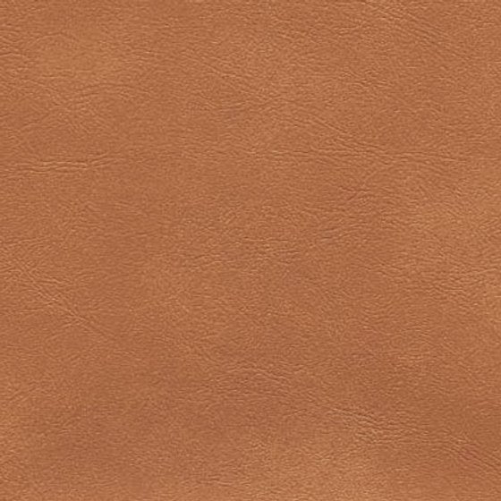 Close-up of tan PVC-coated upholstery vinyl with a leather-grain texture