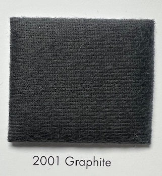 2001 Graphite Headliner Fabric swatch: dark gray, textured automotive upholstery material.
