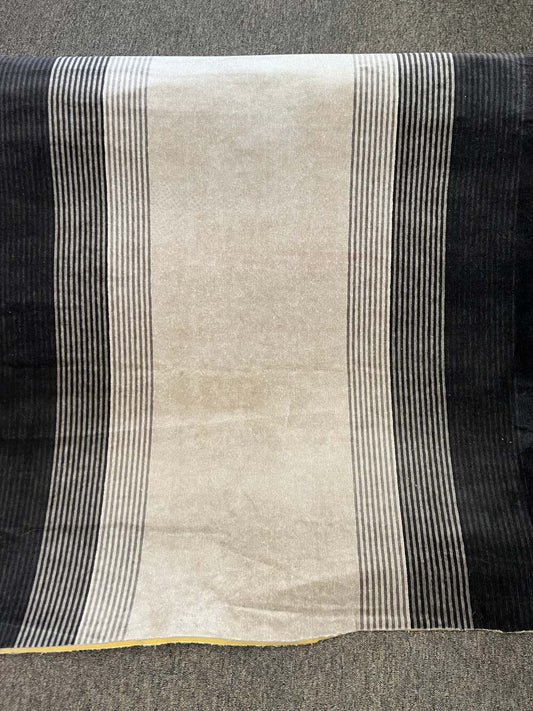 Detroit 9177 Ford seat fabric in gray and black striped design.