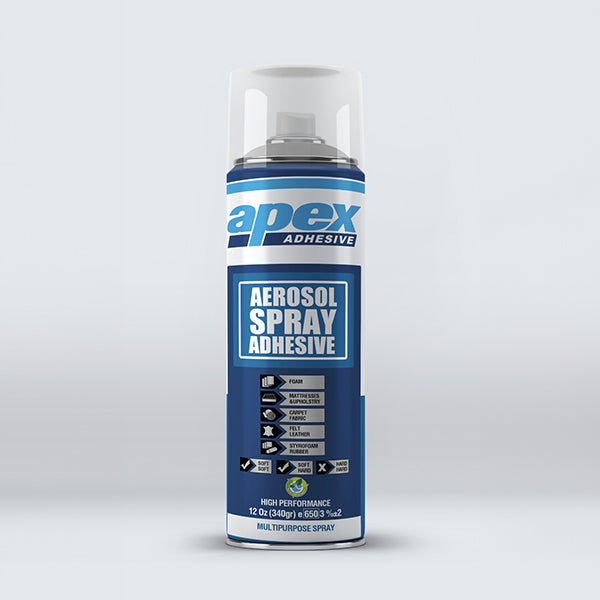 APEX Aerosol Spray Adhesive aerosol can for upholstery, foam, and carpet bonding