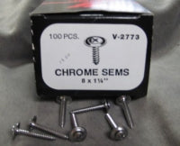 1 1/4" Chrome SEMS Screws